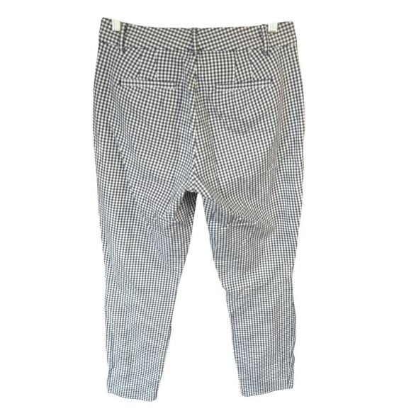 Gap Pants Women's Curvy Signature Skinny Ankle 10 Tall Gingham Blue Preppy Prep - Picture 3 of 9